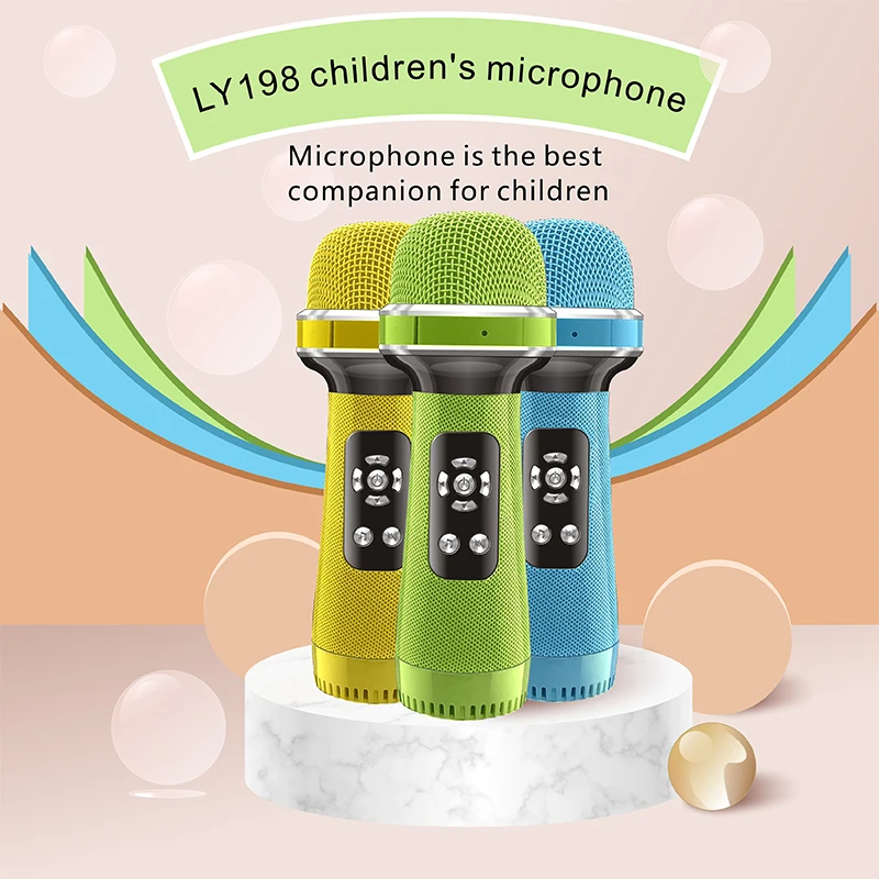 New Design Kids Karaoke Microphone LY198 Singing Microphone Karaoke with Best Quality