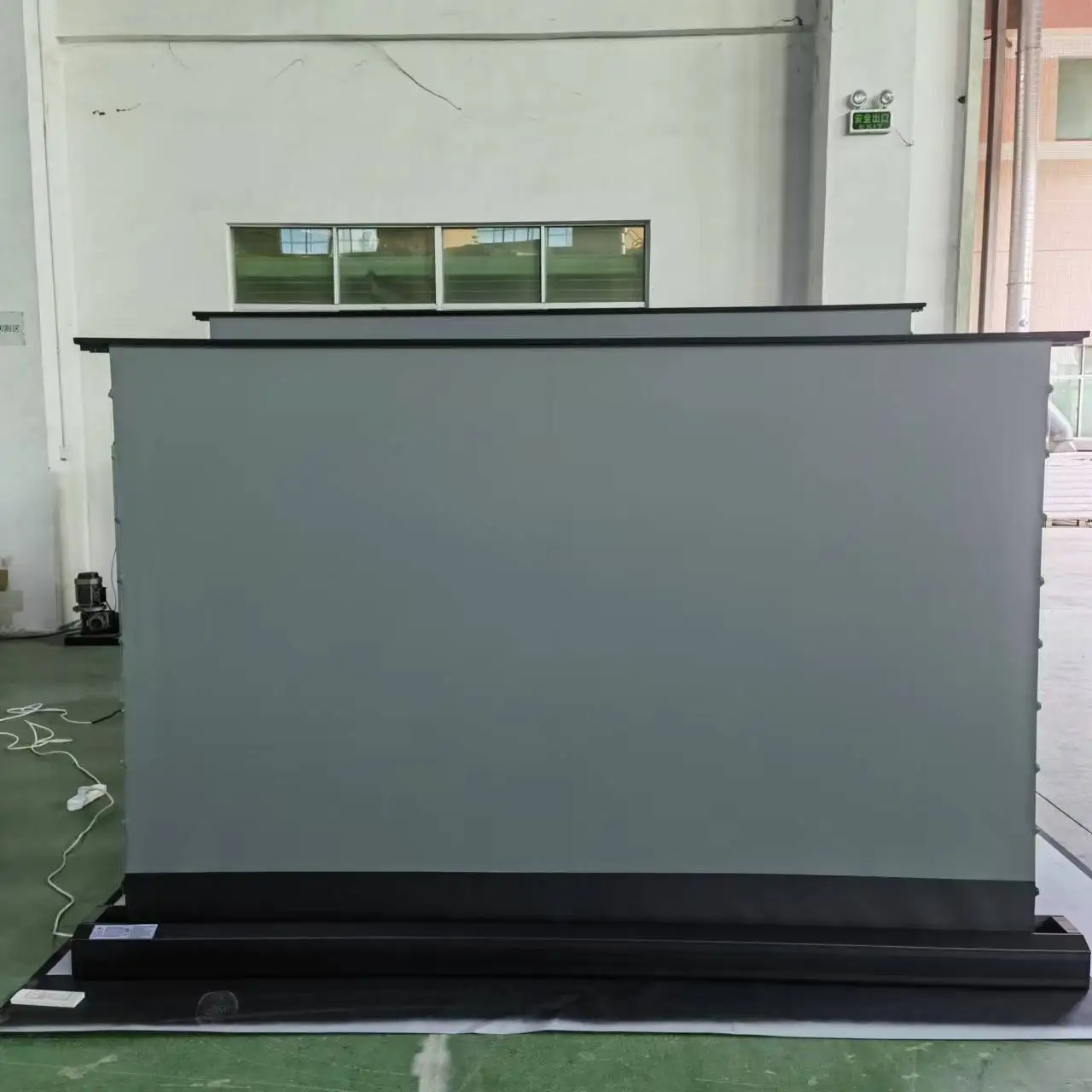 90 inch  motorized floor rise ALR floor rise projection screen heavy tubular motor with remote
