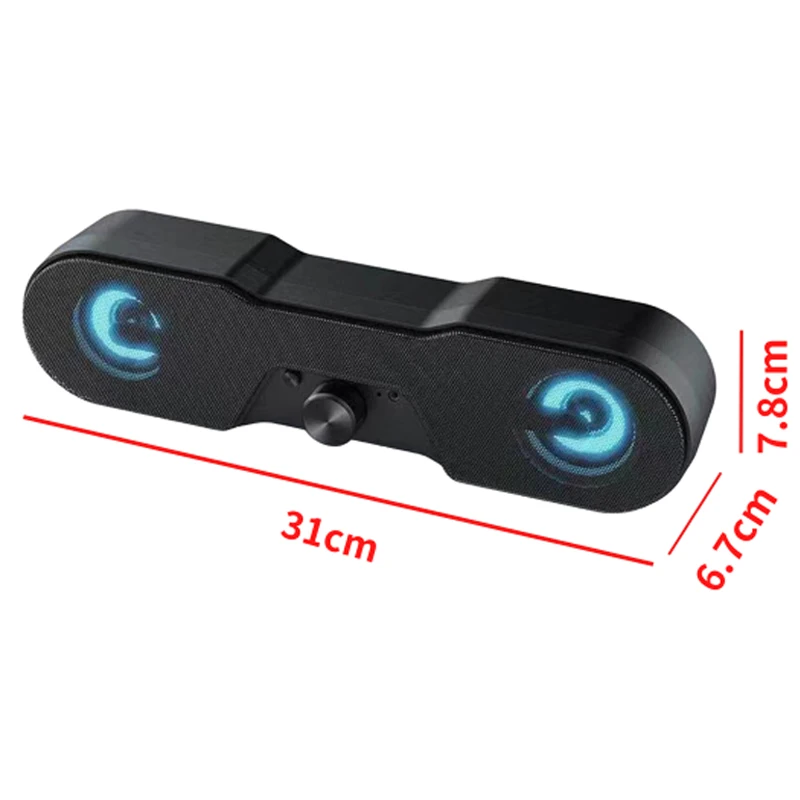 Hot Sale Led Colorful Multimedia Dual Horn Home Theater 3d Surround Stereo USB PC Computer Gaming Speakers