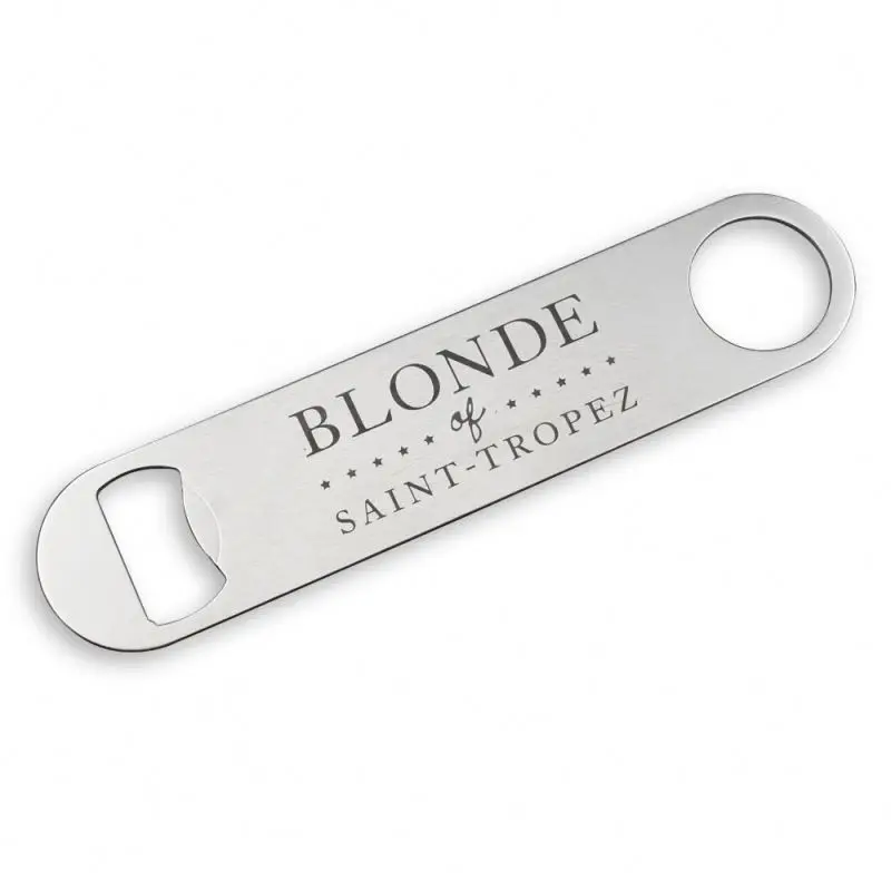 Custom cast iron bar metal beer bottle opener,bar blade stainless steel bottle opener