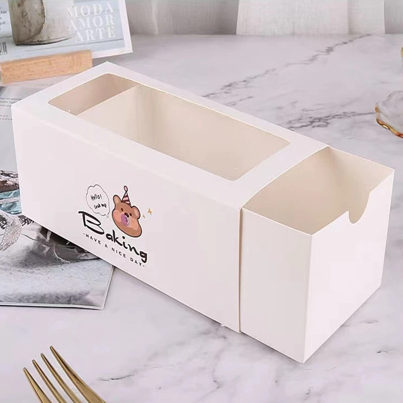 Wholesale White Cardboard Doughnut Packing Boxes White Cardboard Doughnut Packing Boxes Kraft Paper Cookie Box With Window