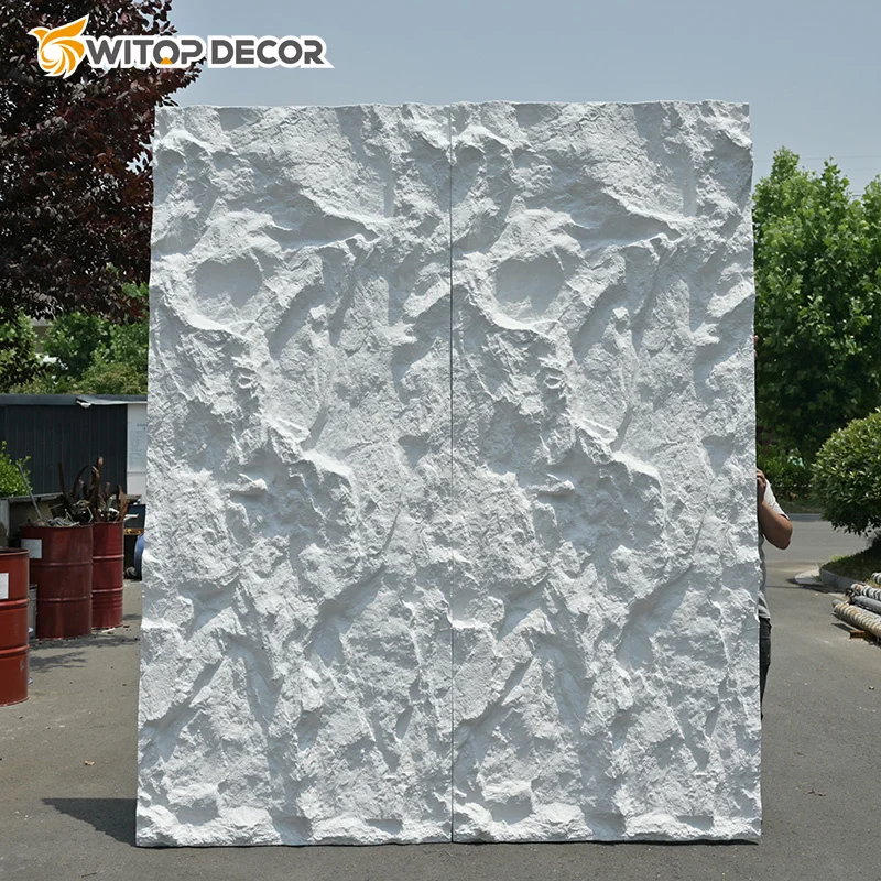 1220*2440*20mm  Rock Plate Wall Board Mushroom Stone PU Stone Panel For Indoor