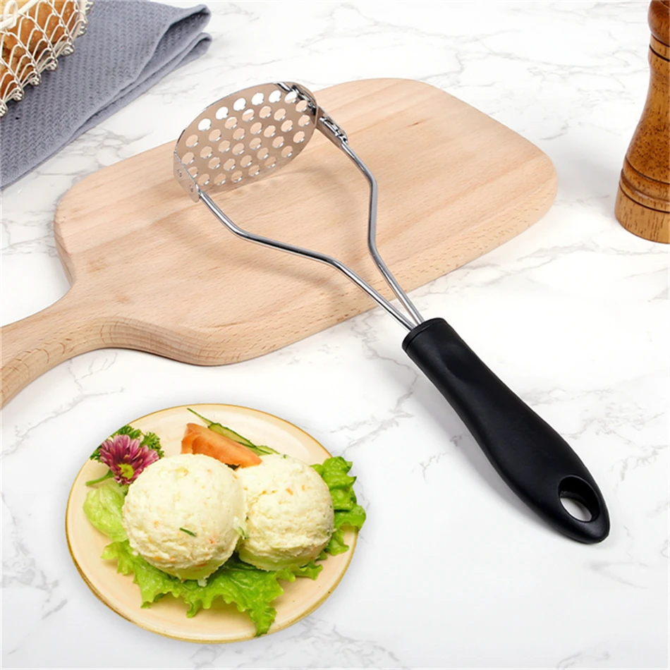 Easy to Use Gadgets Kitchen Potato Masher with Non Slip Heat Resistance Handle Stainless Steel Potato Press