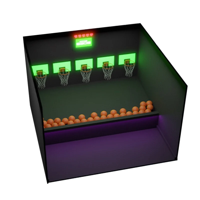 interactive basketball machine shooting led RGB activate game basketball activate room game