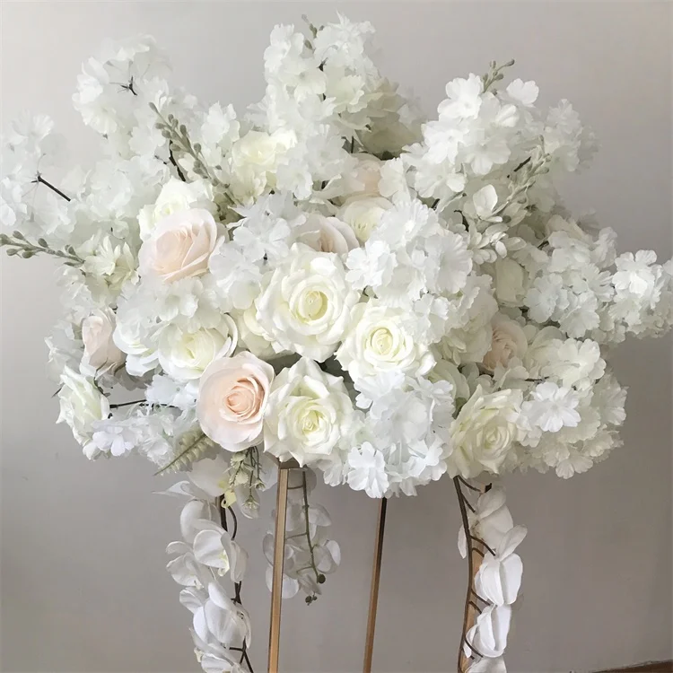 YR 2101 Rose  Floral Artificial Flower Ball For Wedding Decoration,Cherry Blossom Flower Centerpieces For Wedding Table