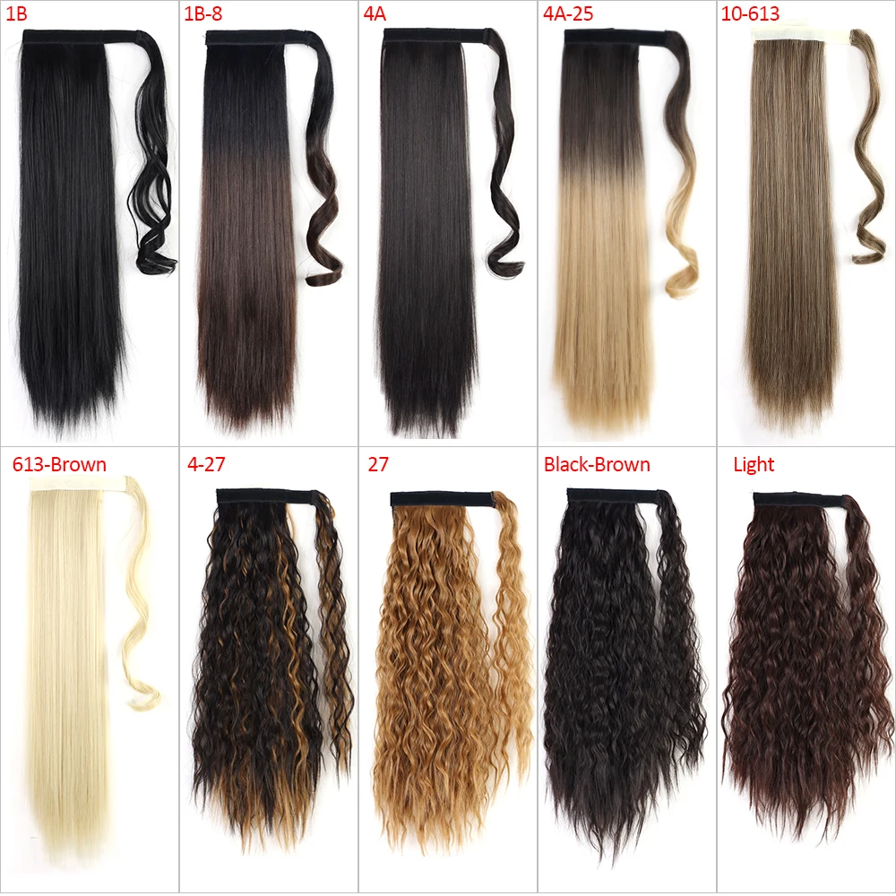 Прямые и кудрявые длинные волнистые карманные накладные волосы для конского хвоста на клипсе синтетические волосы для наращивания конский хвост для наращивания волос