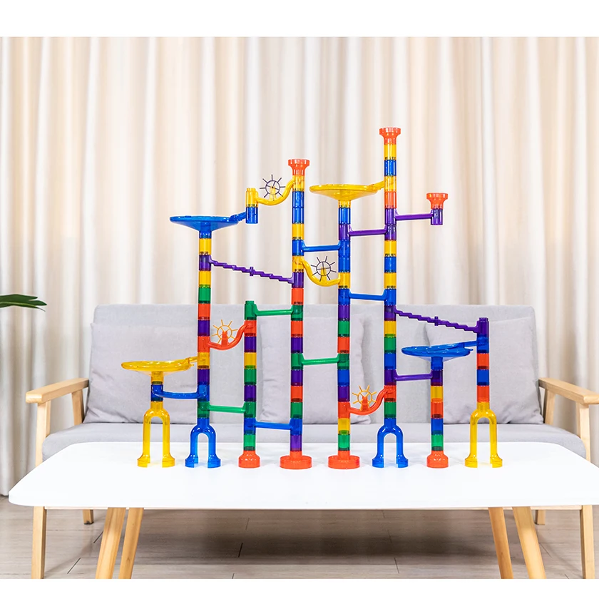 
Pretty Coast 122 PCS Educational toys Marble Run Race Game Track Marble Game For Kids Game 