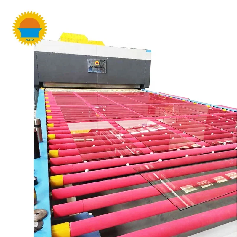 PLC control convection horizontal mobile tempered glass making machine