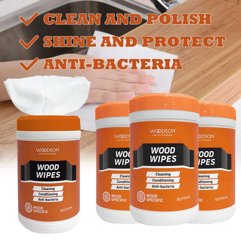 Indoor & Outdoor wood furniture care products wooden wardrobe bedside table cabinet clean wood polish wet wipes