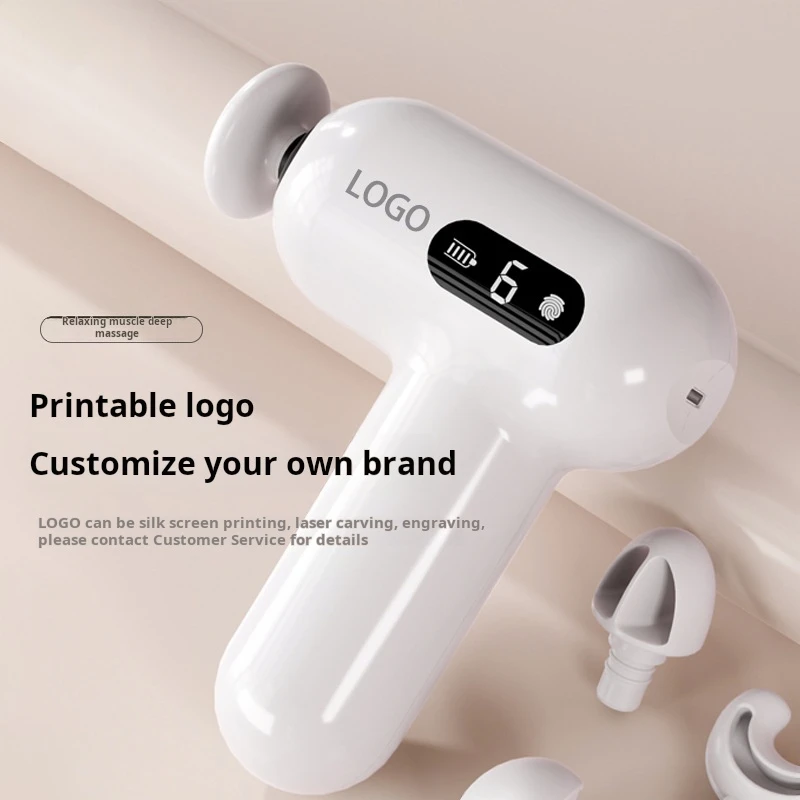 Low db Mini Massage Gun 4 head 6 Gears High Gross Face Fascia Gun