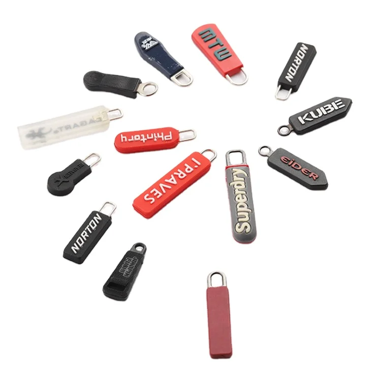 Factory Direct Eco -friendly Best Price Rubber Silicone PVC Zipper Puller