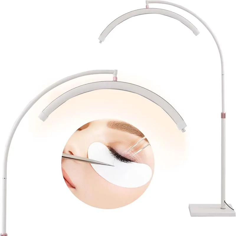28 Inch Floor Led Half Moon Light Beauty Manicure Eyelashes Tattoos Stand Beauty Lamp 45wFloors Stand Suitable for Eyebro Salonw