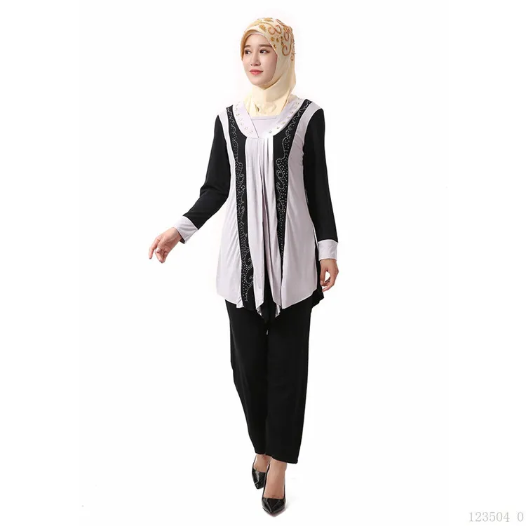 2020 latest design muslim islamic clothing women fashion lace baju kurung