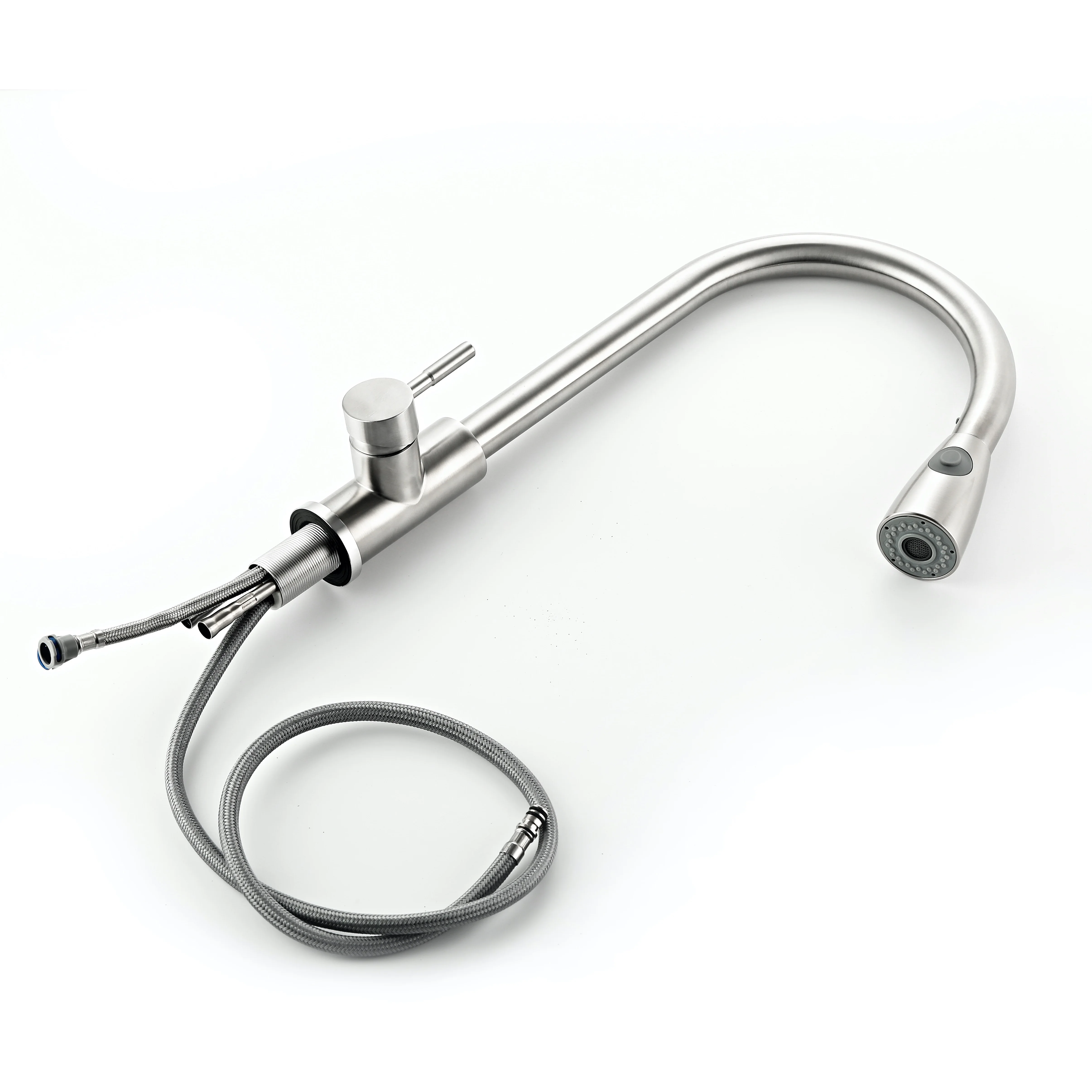 
High Quality Stainless Steel Pull Out Spray Pull Down Spray Kitchen Sink Faucet Mixer Tap with Factory Price 