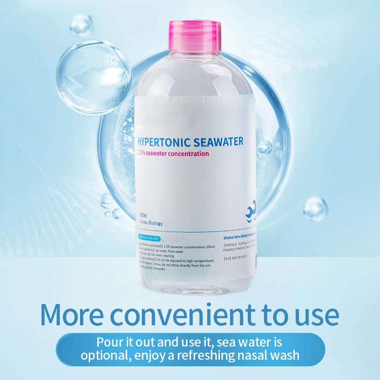 Medical Grade Sterile Saline Solution in 500ML Bottle for Nasal and Wound Care - Isotonic Free for Safe and Effective Use