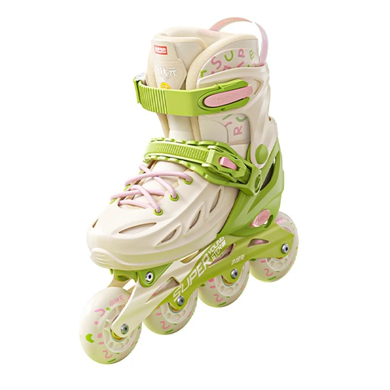 New Design PU Wheels CNC Aluminum Frame Inline Roller Skates Shoes High Hardness PP Shell  Adjustable Inline Skates Shoes