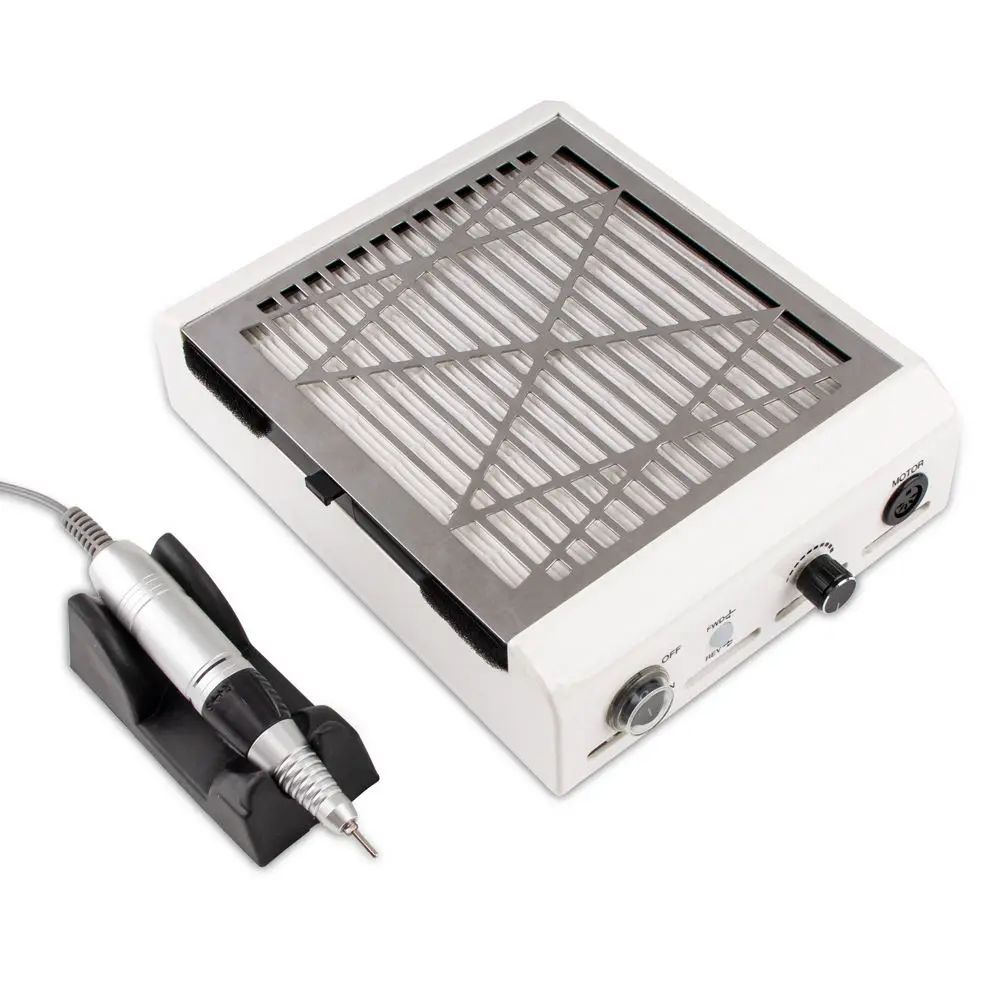 2 IN 1 profession polisher electric manicure nail dust collector vacuum cleaner nail table dust collector with powerful fan
