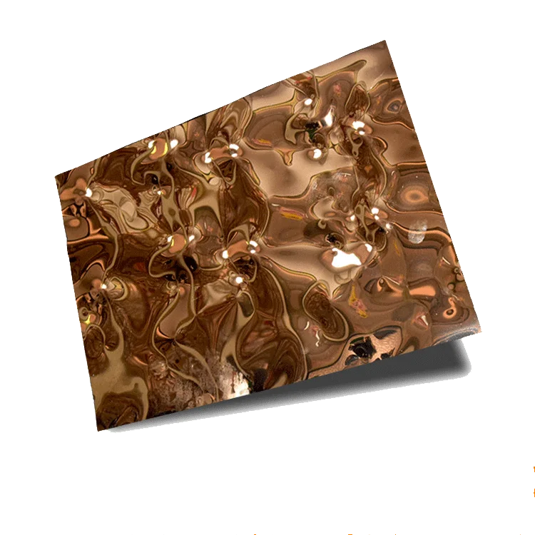 Custom Silver Rose Gold Water Ripple Stainless Steel Decorative Sheet 304 316 Hammered Pattern Stainless Steel Sheet