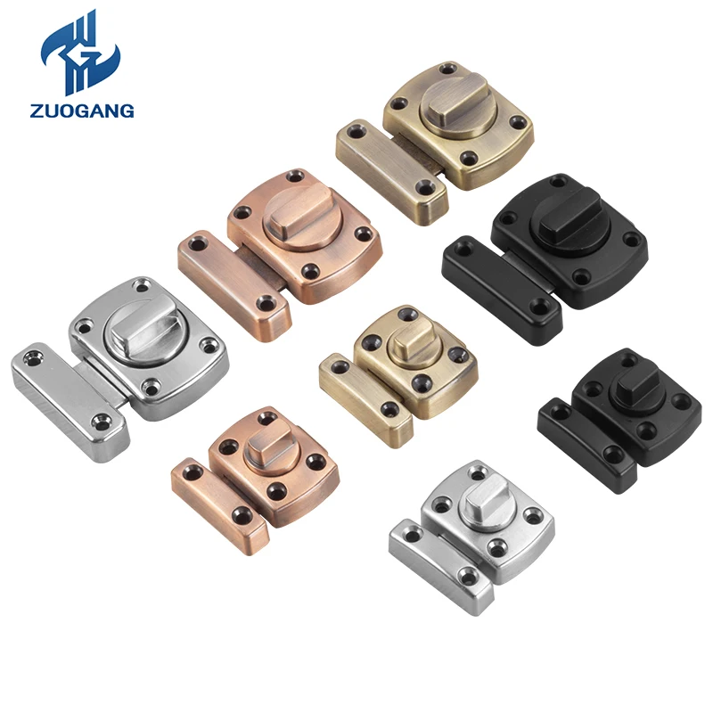 ZuoGang Privacy Door Latch Security Zinc Alloy Buckle Button Lock Anti-theft Door Lock Guard Against Theft Clasp Door Latch Bolt