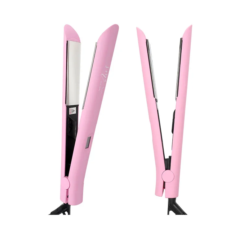 Hair Styling Wholesale Fashion PTC Plate Hair Straighteners with LED Display Hair Straightener Flat Iron Nano Titanium