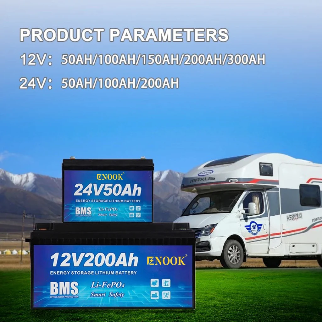 Deep Cycle 12V 100 200 300 400 Ah Lifepo4 Battery 12V 200Ah 100Ah 150Ah 300Ah 400Ah 500Ah Solar 24v lifepo4 battery bms 100a