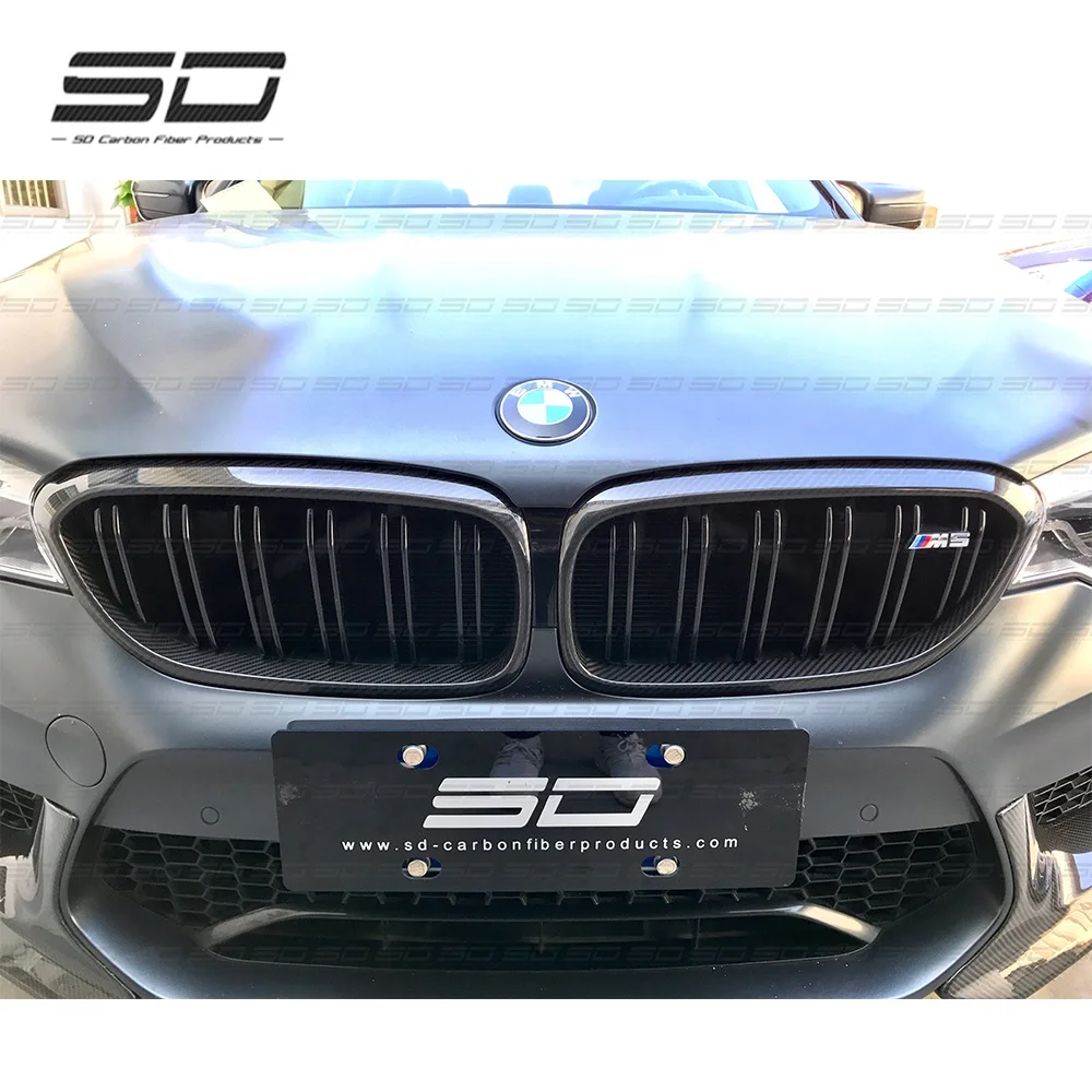 For  M5 F90 Dry Carbon Fiber Body Kit Front Grille  FOR M5 F90