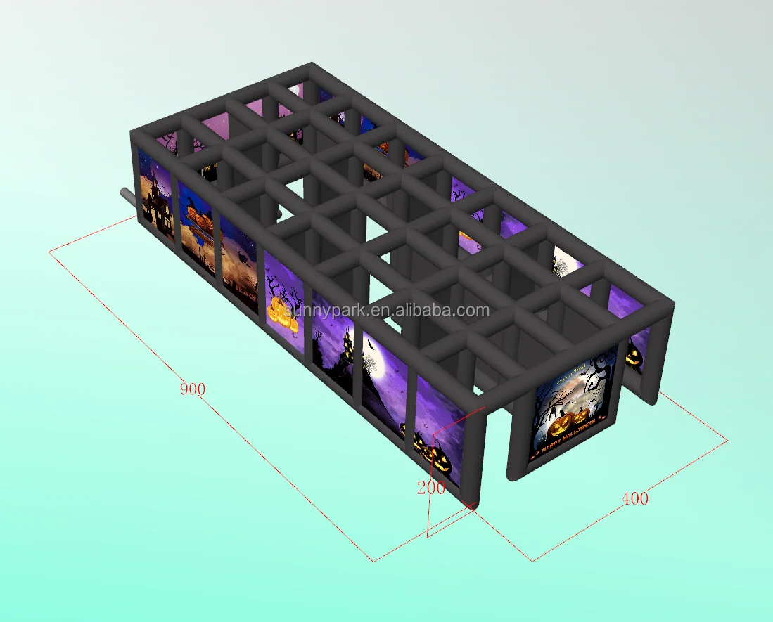 halloween inflatable haunted house course field sport games Popular Halloween Inflatable Haunted House Maze