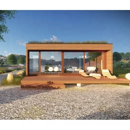 Light steel frame hurricane proof log cabin kits prefab villa houses for sale with AU NZ standard