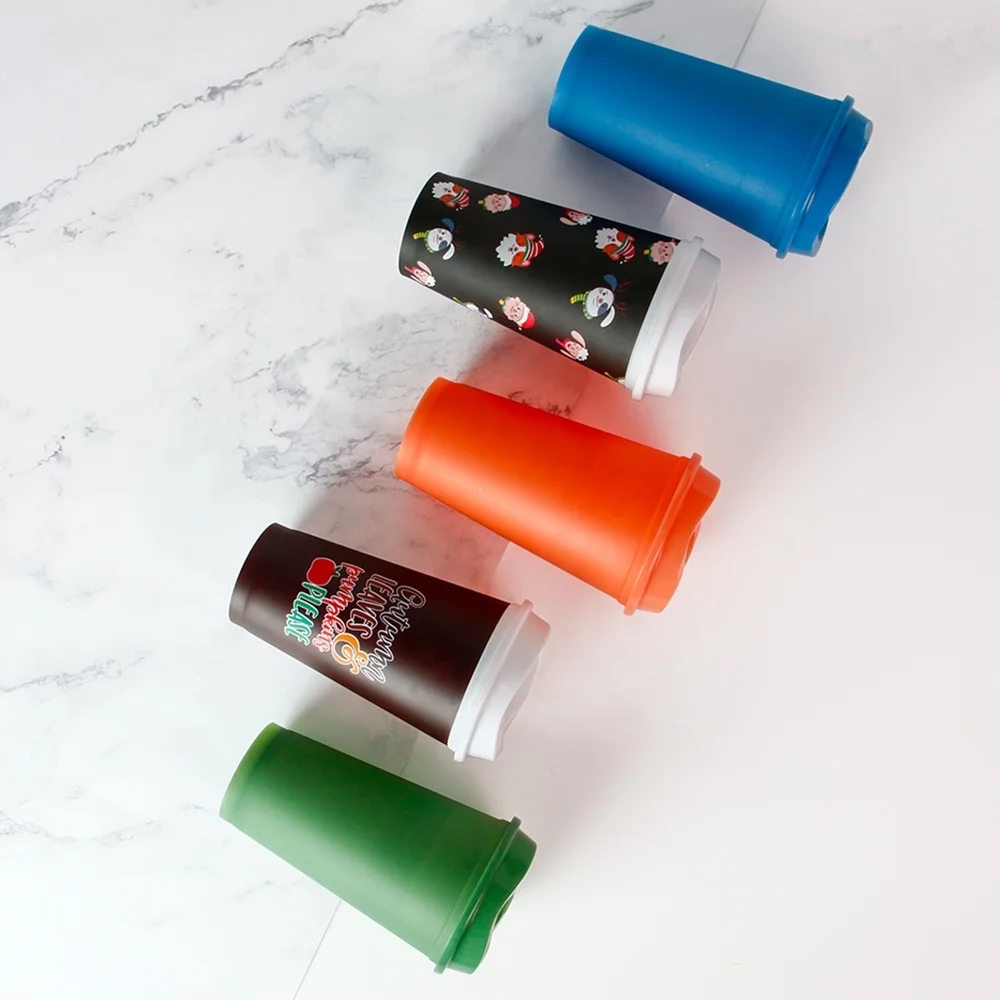 PP reusable colored plastic cups with full color printing