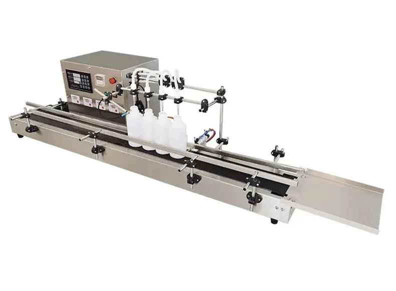 KAPACK 4 Head Magnetic Pump Liquid Filler 2/4/6/8/10 Nozles Customized Small Electric Liquid Filling Machine With Conveyor Belt