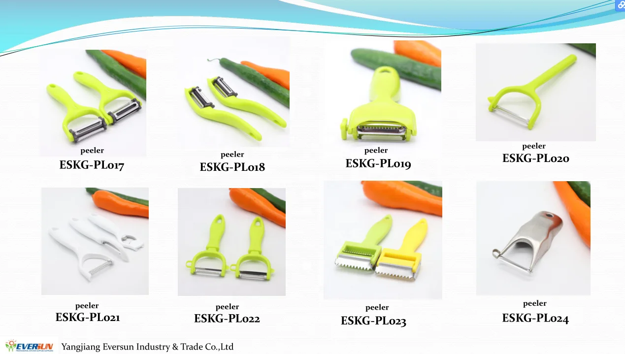 Ergonomic banana shape handle stainless steel multi peeler blade for potato vegetable carrot fruit