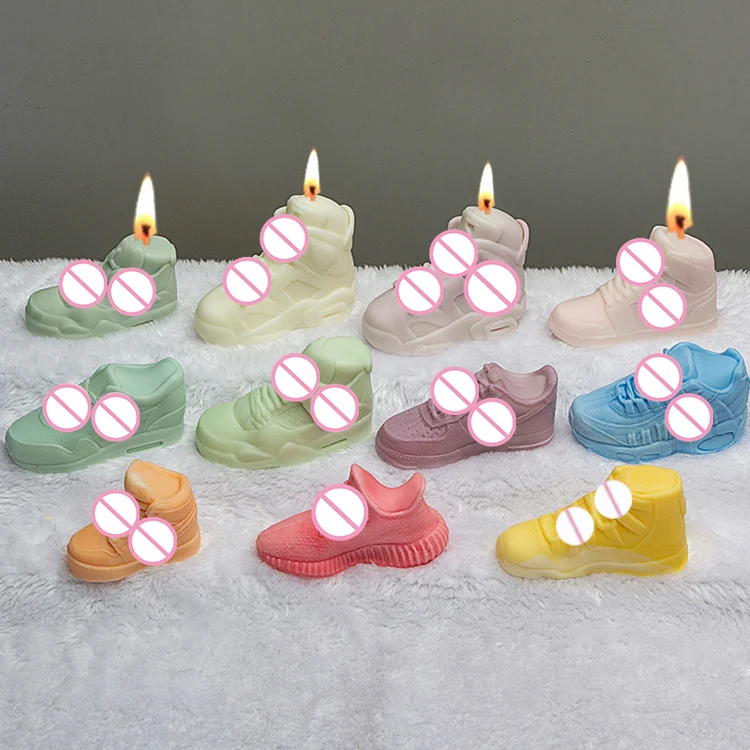 New Arrivals Custom 3D Creative Design Reusable Easy To Release Silicone Basketball Sneaker Shoe Candle Mold