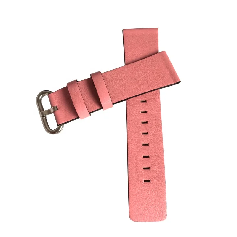 pink brown square tail custom 14 16 18 20 22 24mm soft comfortable nappa genuine calf leather watch band with black painted side