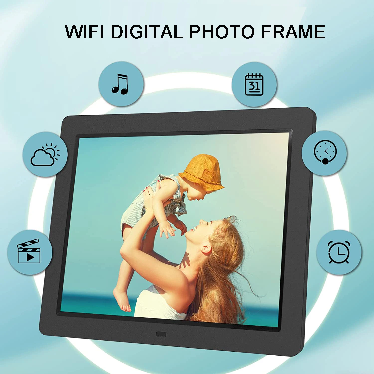 IPS Touch Screen 1400x1050 Smart Cloud 16GB ROM 15 inch WiFi Digital Photo Frame with Motion Sensor
