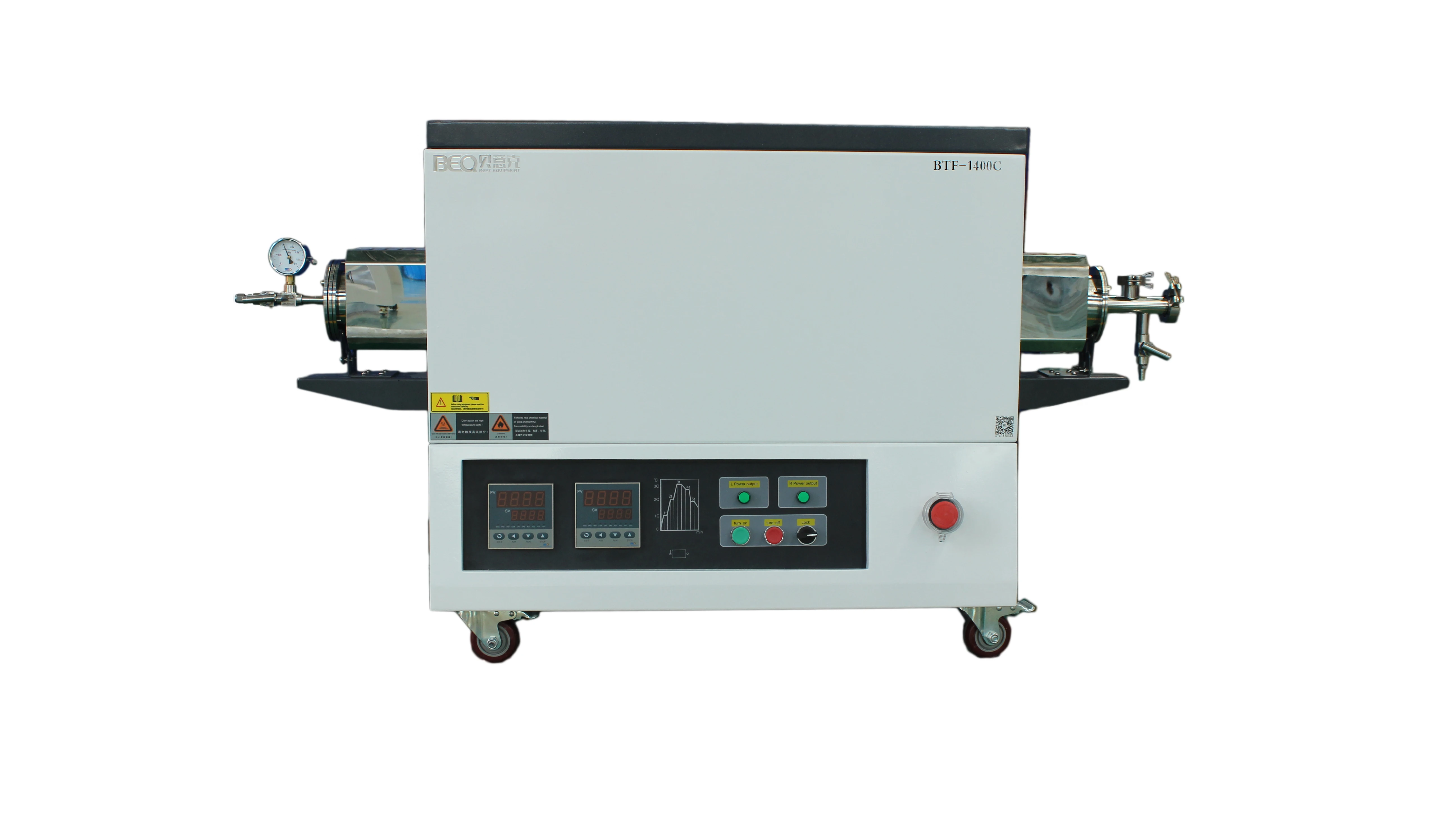 
1400C High Temperature vacuum chamber Tube Furnace For Laboratory Equipment BTF-1400C-OP 