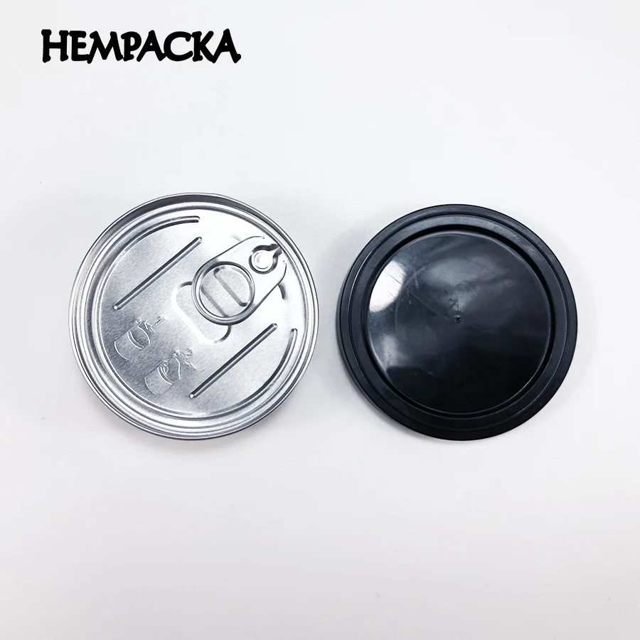
HEMPACKA Custom Labels Press It Tin Cans 3.5g Round Tuna Weed Tin Can For Food Packaging 