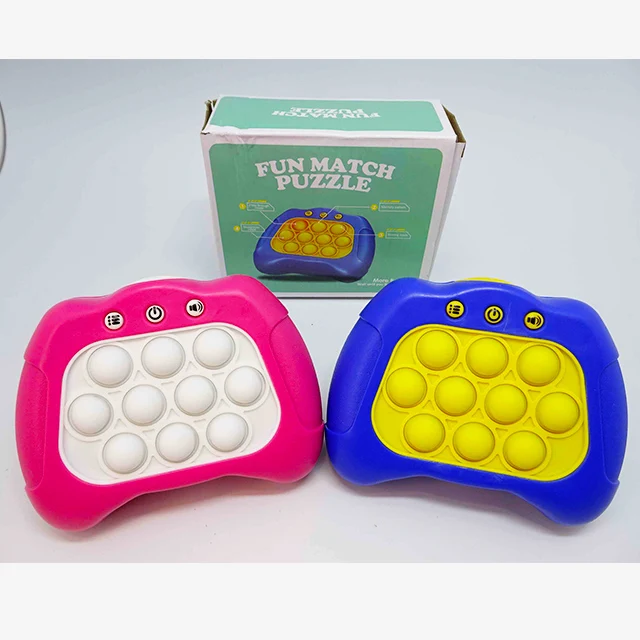 Popping It Game Popular Electronic Quick Push Light Up Fidget Toy Console Bubble Pop Game