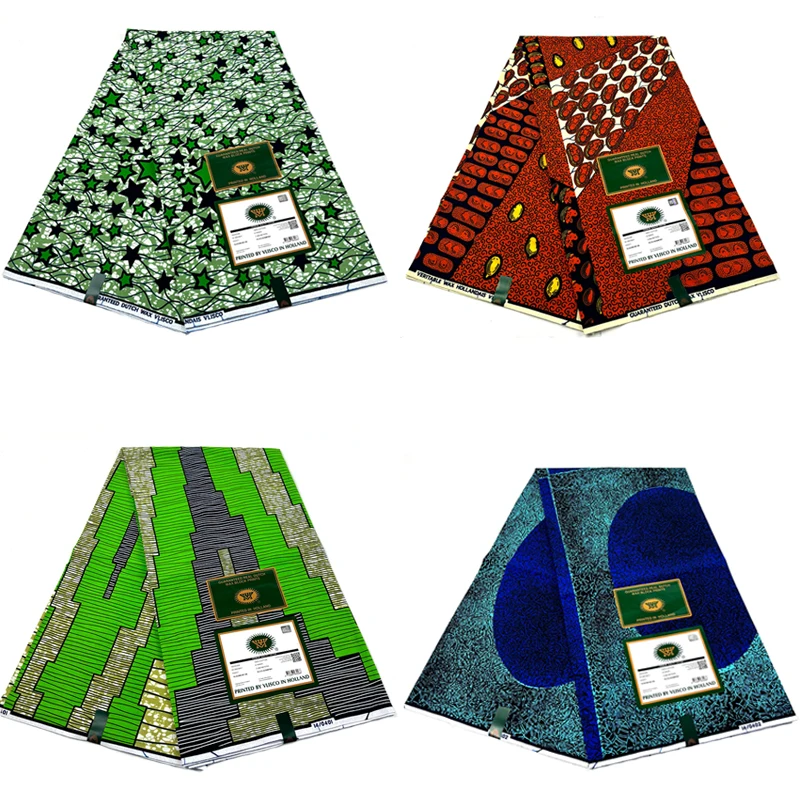 New Arrival 100% Cotton Super Glitter Wax Fabric Super Gold Wax  African Fabric Wax Fabric