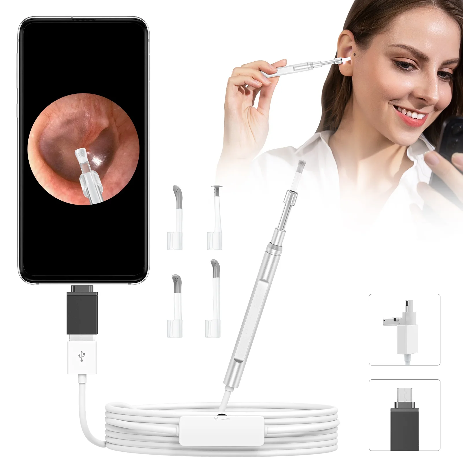 Medical Equipment Otoscope Camera Other Beauty & Personal Care Products Otoscopio 3.9mm Camera Endoscopica USB