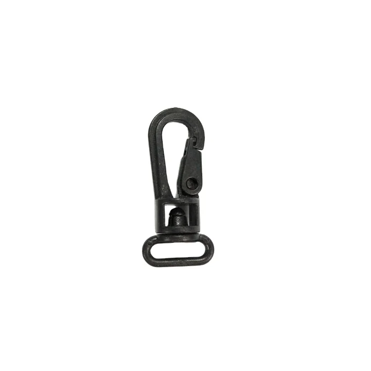 High quality custom designer backpack accessories black bag clasp clip swivel plastic snap hook plastic bag hook