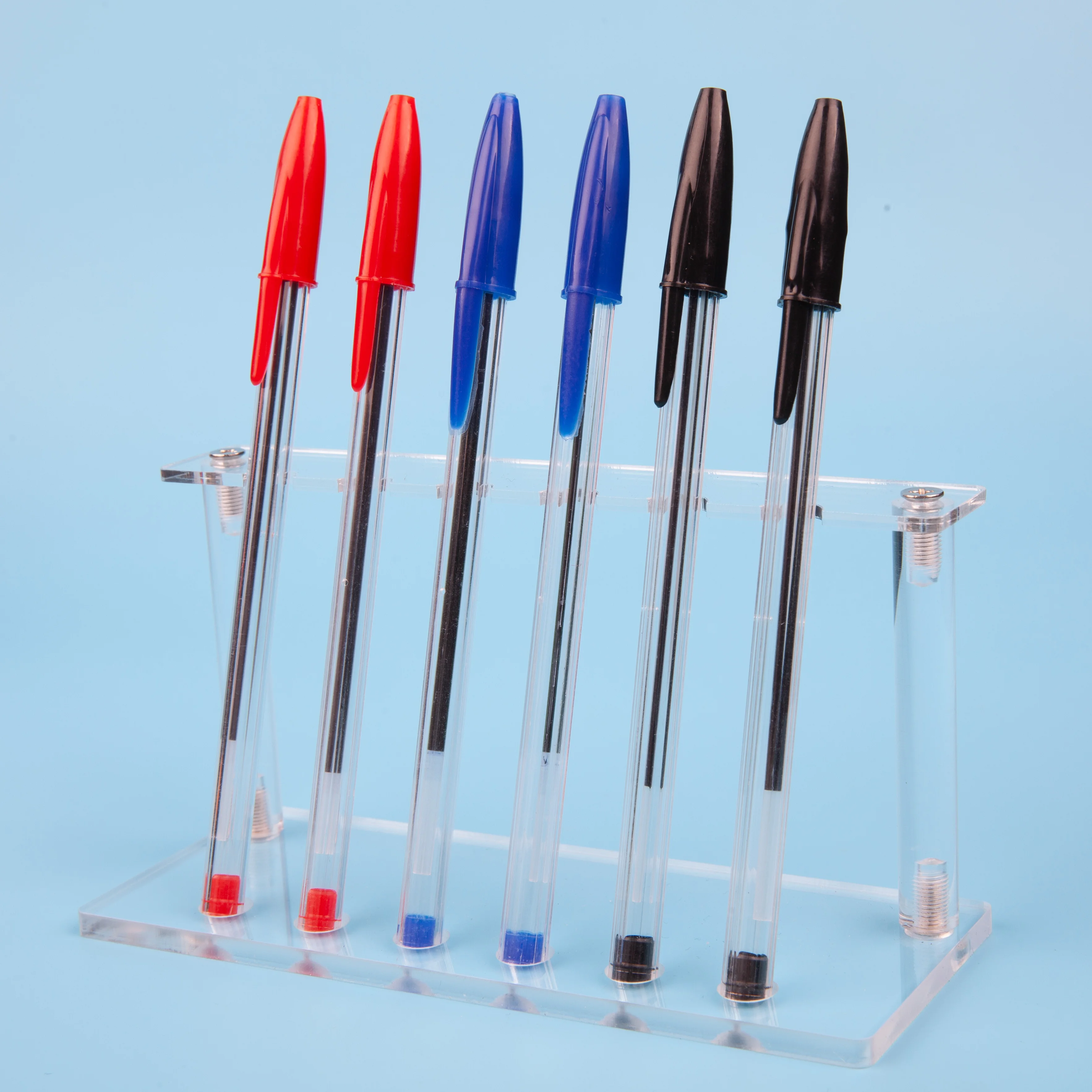 Transparent Stick Pens Custom Logo Hot Sale Ballpen Cheap Simple Pen Promotion