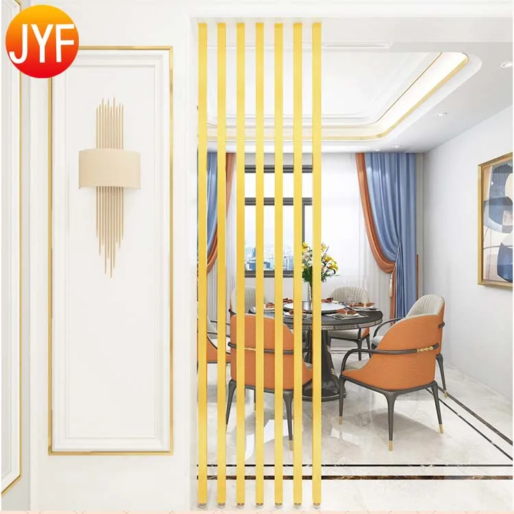 ZZ9948 Gold Room Splitter Stainless Steel Room Partition Divider Hanging Room Partition