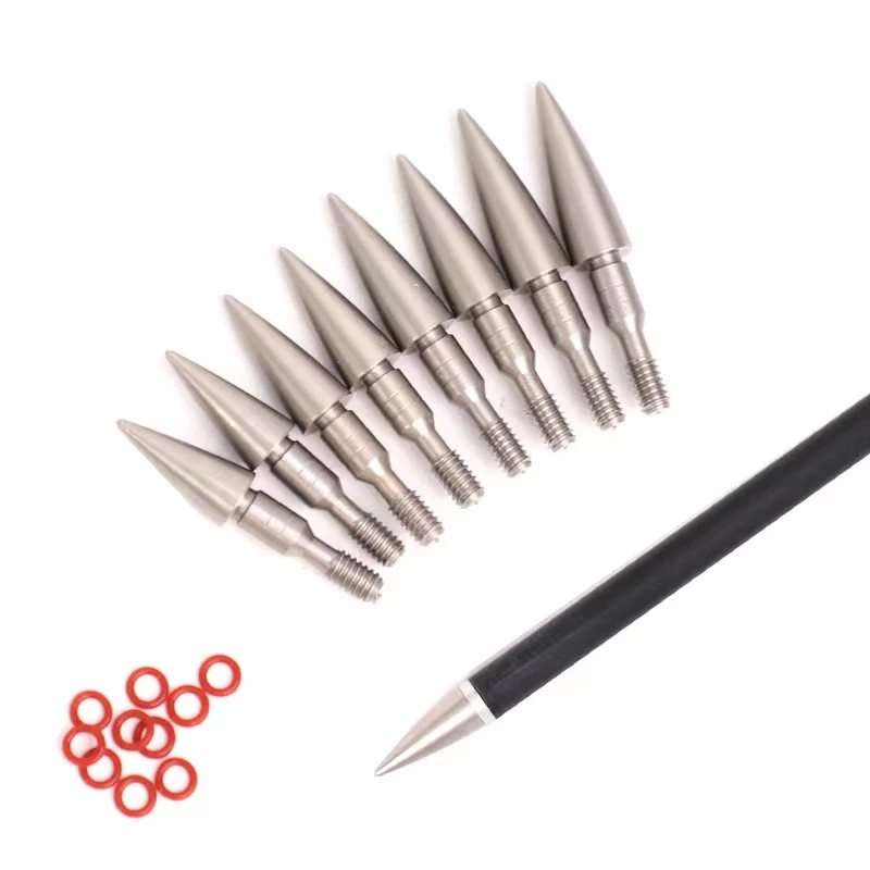 DIY Stainless Steel Arrow Point Tips 70 80 90 100 Grain For ID 6.2mm Arrow Shaft Broadheads Arrow Head For Hunting