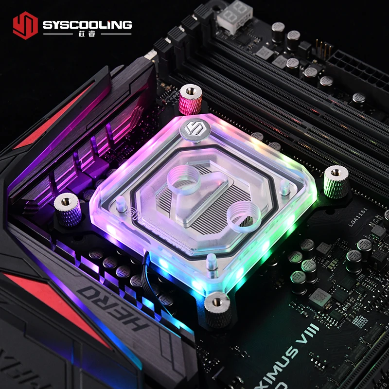 Syscooling PC water cooling kit for Intel CPU LGA 1151 2011 socket 240mm copper radiator RGB support