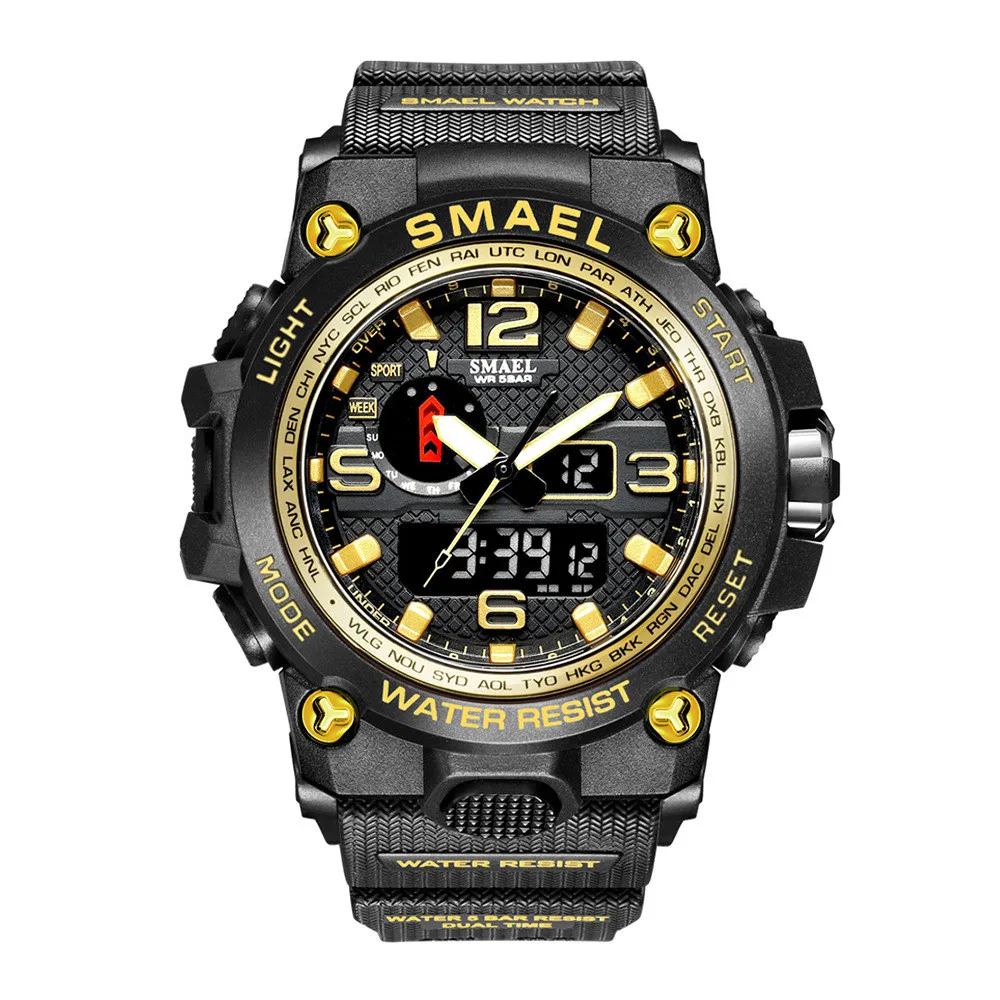 SMAEL Mens Sport Watch 50m Water Resistance LED Digital Watch