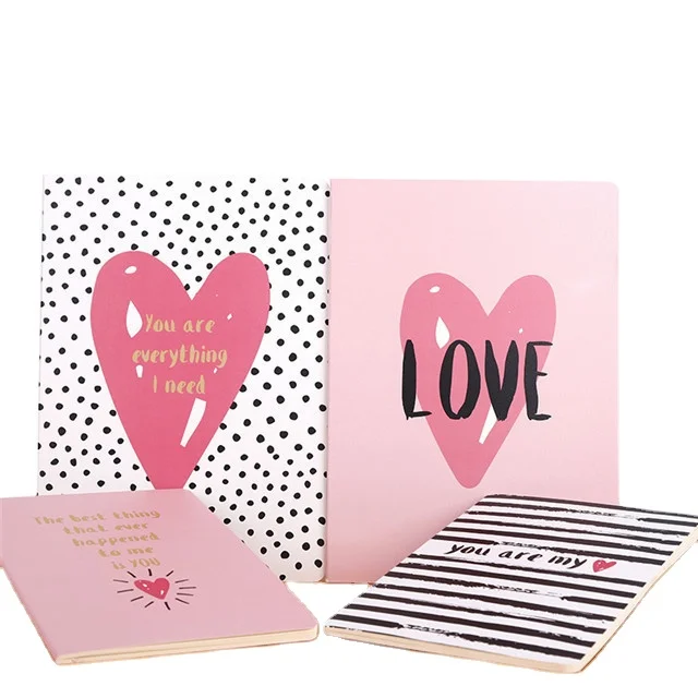 Best selling Korean style cute stationery Writing Plain Printed paper gifts notebook 2320-2