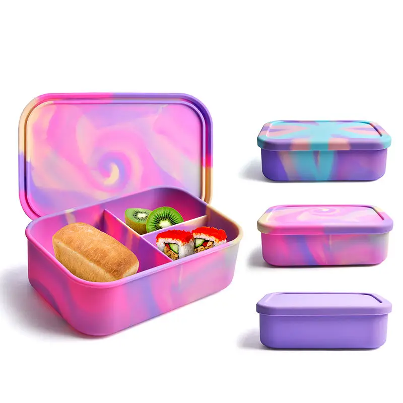 Оптовая продажа изготовленный на заказ bomite Bento Pour Enfants Caja De Para Ninos Fur Kawaii Bpa бесплатно силиконовый Ланч-бокс для детей