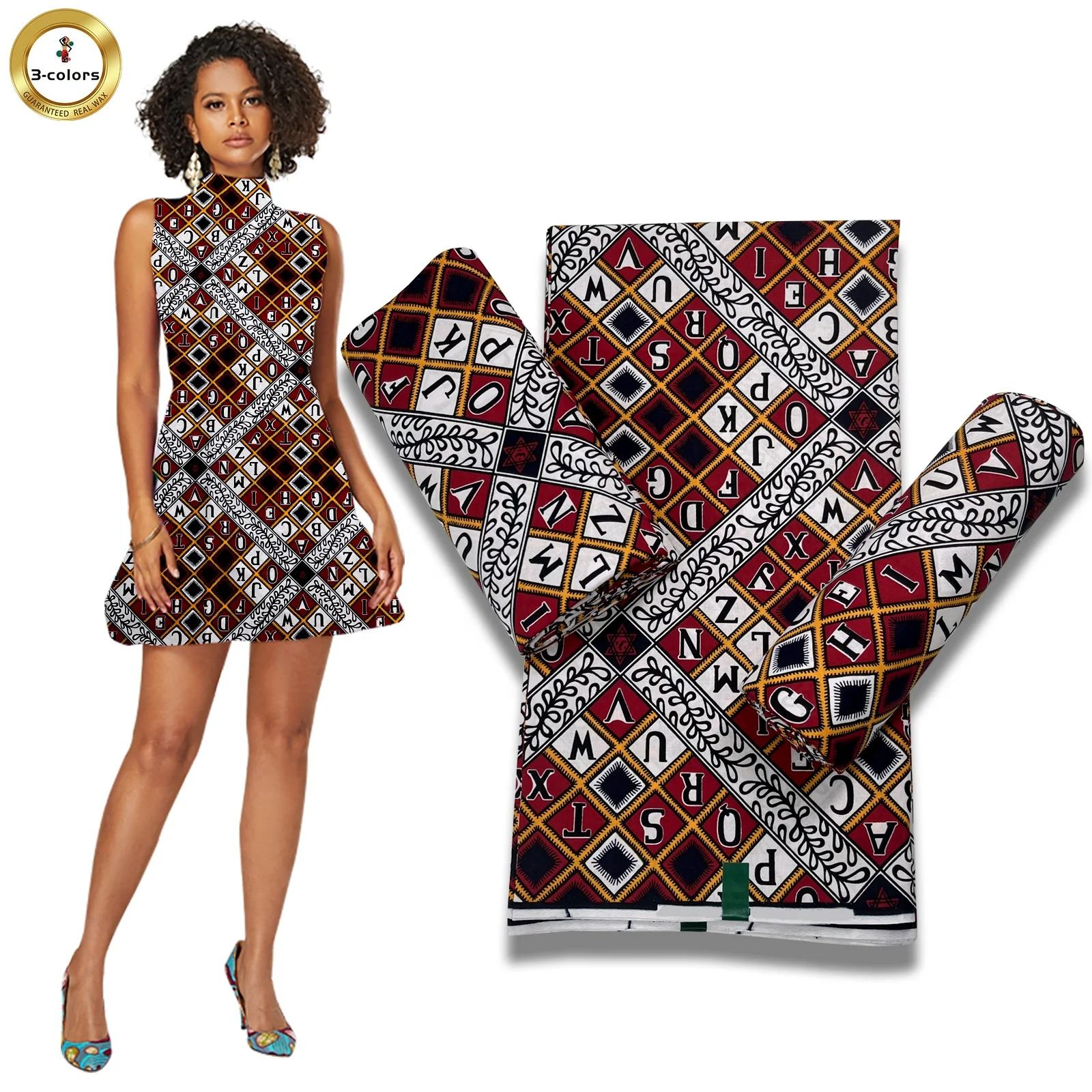 Профессиональная фабричная африканская ткань с принтом воска Анкары для