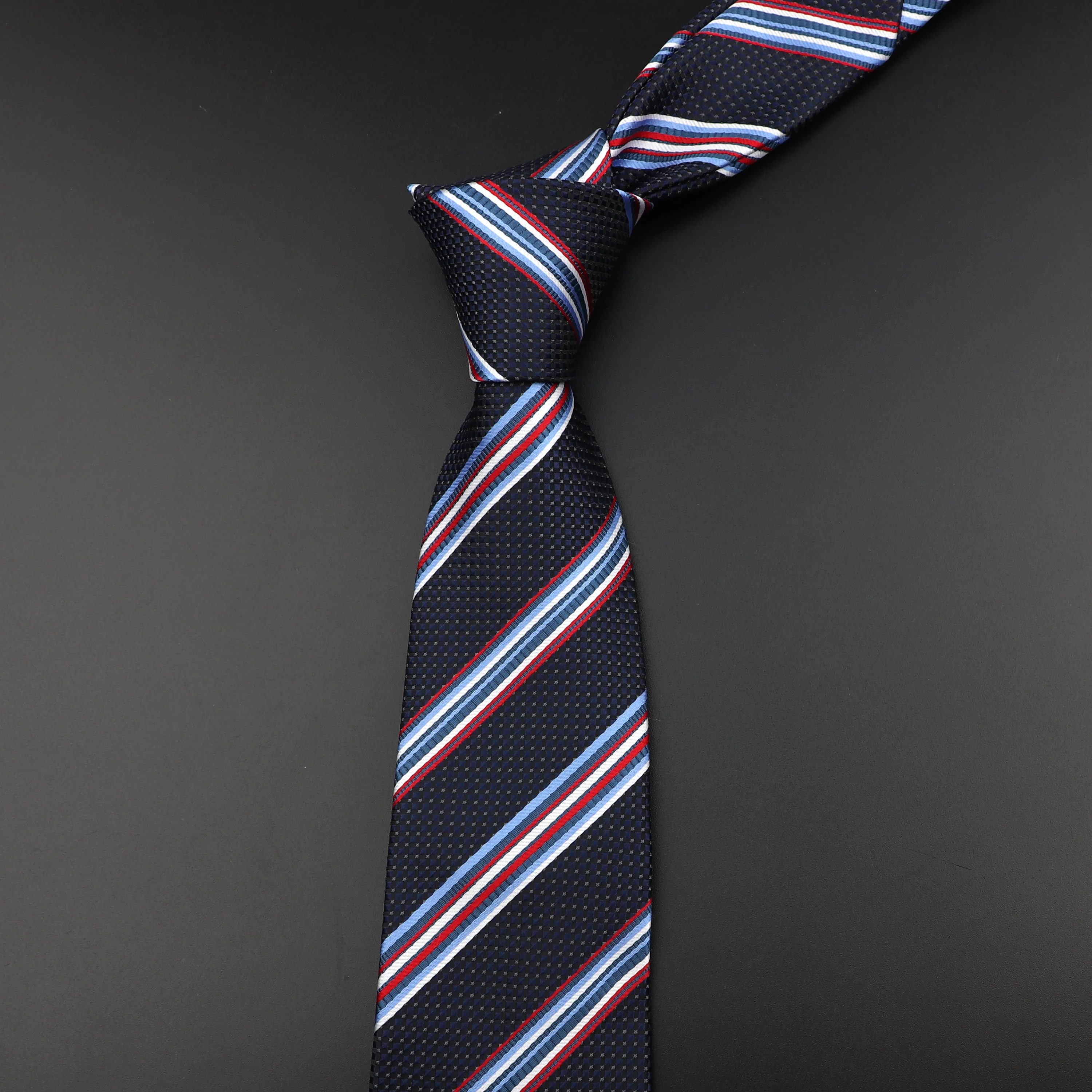 Мода полиэстер галстук для мужчин деловой встречи Gravatas в повседневном стиле мужская формальная 7 см тонкий Оптовая Продажа Полосатые Кофты с галстуком-бабочкой, рубашка аксессуары Лот