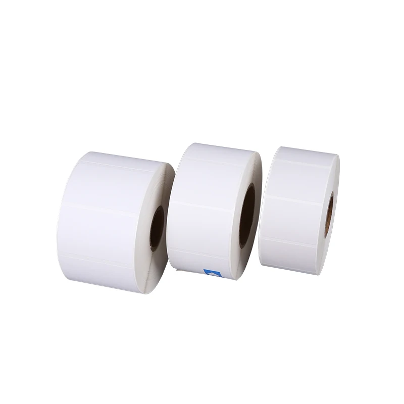 Direct manufacturing white glassine 58 x 30 mm with high quality three way protect barcode asset thermal sticker label